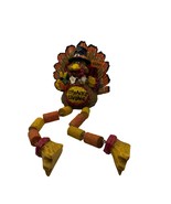 Thanksgiving Turkey Shelf Sitter Figurine With Dangling Legs - £16.79 GBP