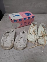 Vintage 1950s Dauphin Shoe Company Tiny Toddler Baby Shoes in Original Box - $8.75