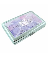 Good Vibes Em2 Hip Silver Cigarette Case Id Holder Metal Wallet 4" X 2.75" RFID  - $7.95
