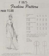 *L3) Vintage Vogue Fashion Pattern Sewing Dress Patterns F 1025 - $7.91