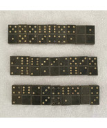 Vintage Black Wood Dominoes - 27 pieces! - $12.82
