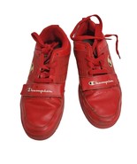 Mens Champions Sneakers Size 8.5 Red Mixed Leather - £13.36 GBP