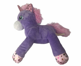 Dan Dee Collector&#39;s Choice Unicorn 12” Plush Stuffed Animal Purple Pink Horse - £11.52 GBP