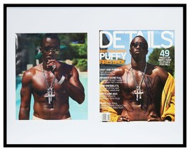 P Diddy Puff Daddy Signed Framed 16x20 Details Magazine Cover &amp; Photo Se... - £234.64 GBP