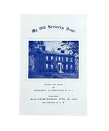 1940&#39;s University Of Kentucky B S U Blue Grass Banquet Program Plantatio... - $64.96 CAD