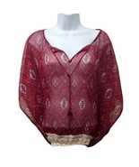 Hollister Bohemian Oversized Tunic Womens Size XS Maroon - $6.92