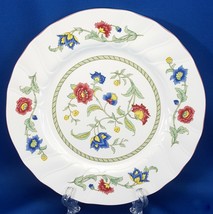 Villeroy and Boch Persia Salad Plate 8&quot; Floral Red Trim Scalloped - £12.51 GBP