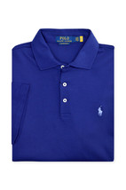 Polo Ralph Lauren Blue Custom Slim Fit Interlock Polo Shirt, Large L PRL... - £77.46 GBP