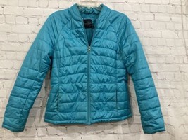 Faded Glory Puffer Winter Jacket Women&#39;s S (4-6) Teal Blue Lined Polyest... - $13.35