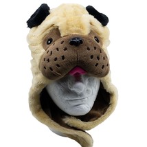 David &amp; Goliath Stupid Factory Pug Life Dog Beige Brown Warm Ear Flap Ca... - $39.60