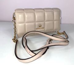 Michael Kors Jet Set Charm Small Phone Crossbody Soft Pink Quilted Leather B19 - £39.13 GBP