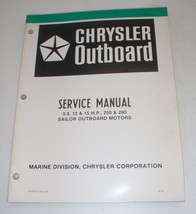 Chrysler Outboard Service Manual 9.9, 12 &amp; 15 HP 250 &amp; 280 Sailor - £13.30 GBP