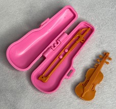 Mattel Barbie Violin Musical Instrument Little Violin Chelsea Pink Case, Bow - £7.19 GBP