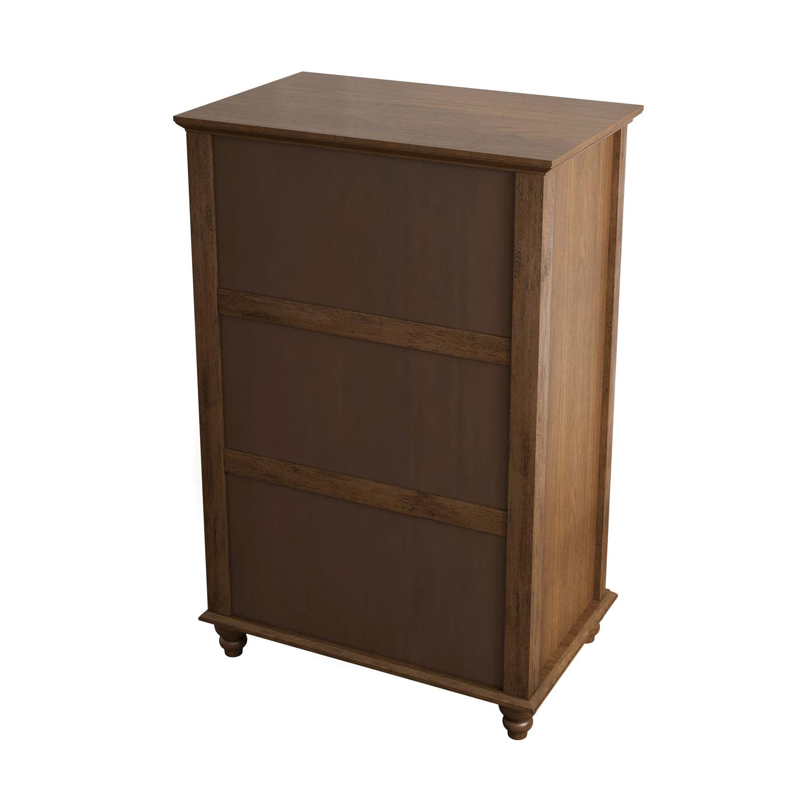 Modern Walnut Fluted 5-Drawer Dresser - 45" Tall Bedroom Chest Item image 11