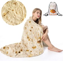 Tortilla Throw Blanket, Burritos Round Wrap Blanket, Tortilla Throw, Admitrack. - £30.44 GBP
