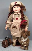 Boyds Bear Doll Yesterday&#39;s Child 1999 Katherine Kind Hearts Nurse &amp; Bear 4910 - £37.87 GBP