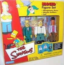 Simpsons Blocko Figure Set NIB Mr Burns Waylon Smithers Carl Playmates - £14.82 GBP