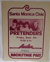 PRETENDERS - VINTAGE 1981 ORIGINAL CONCERT TOUR CLOTH BACKSTAGE PASS **L... - $30.00