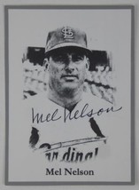 Mel Nelson Rare Signed 3.5x4.5 Photo Card Baseball St. Louis Cardinals - £11.76 GBP