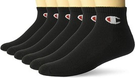 Champion Men&#39;s Double Dry Moisture Wicking Logo 6-Pack Ankle Socks CH171 - $24.99