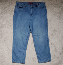 Gloria Vanderbilt Amanda Women&#39;s Size 16 Short Straight Leg High Rise Blue Jeans - £14.13 GBP