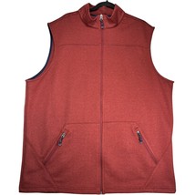 Cremieux men&#39;s quilted burgundy polyester full-zip vest burgundy size 2XT - $540.97 MXN