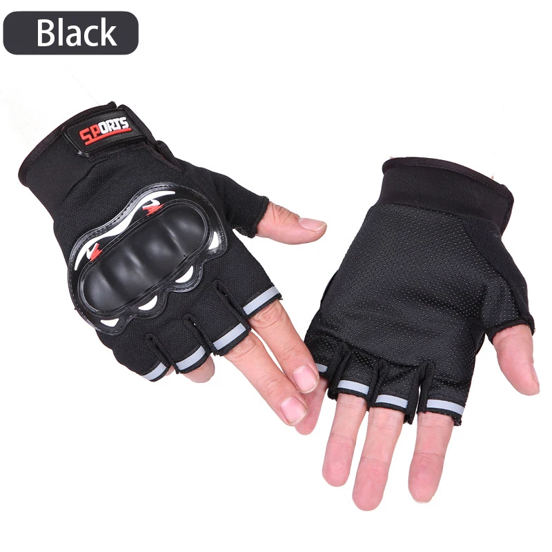 1Pair Man Half Finger Motorcycle Gloves Hard s Hand Gloves Summer Motorcycle Pro - £110.21 GBP