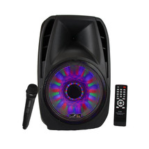 15 Inch Portable Bluetooth Speaker Sound Volume Reactive Lights - £140.59 GBP