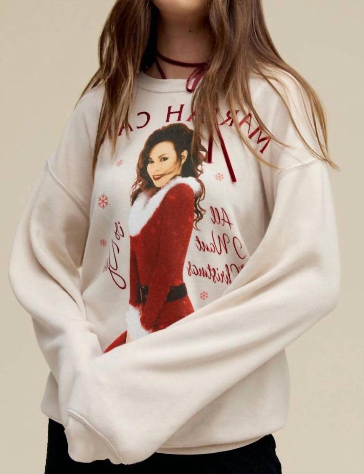 Daydreamer mariah carey all i want for christmas bf crew sweater top size L - $99.00