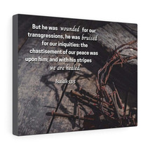   Our Peace Isaiah 53:5 Bible Verse Canvas Christian Wall Art Re - £60.66 GBP+
