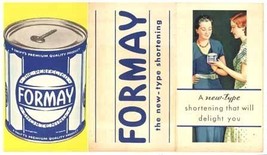 Formay baking shortening Swift Co 1930 brochure pretty color vintage foo... - £9.44 GBP