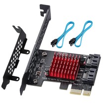 1X Pcie Sata Card 2 Ports,With 2 Sata Cables,6 Gbit/S Pcie Sata Expansio... - £26.78 GBP