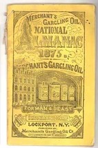 1875 Merchant&#39;s Gargling Oil National Almanac Lockport NY Forman Beast o... - £15.14 GBP