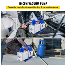 12CFM 1HP Two-Stage Vane Vacuum Pump for HVAC &amp; Auto AC Refrigerant - £178.84 GBP