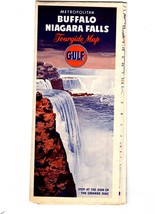 Metropolitan Buffalo Niagara Falls - Tour gide Map -Gulf -Vintage Map 19... - $2.75