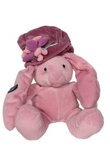 Vintage Applause Easter Bunny Pink Bonnet Hat Plush Stuffed Animal 16&quot; - $65.34