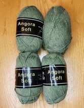 Angora Soft from Knit One, Crochet Too 571 Light Green 4 Skeins DL 050224-12 - £24.10 GBP