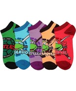 TMNT Retro Cartoon Turtle Team 5-Pack Women&#39;s Ankle Socks - £11.68 GBP