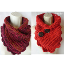 Crochet shell scallop neck warmer scarf pattern PATTERN ONLY - £6.18 GBP