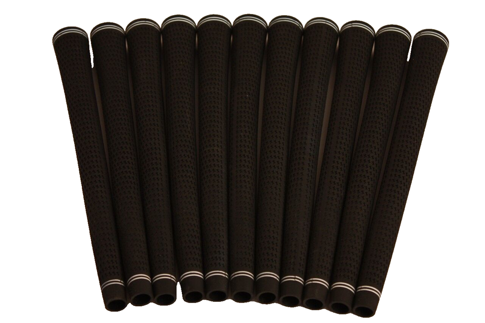 NEW 11 PIECE REPLACEMENT REGRIP GOLF CLUB BLACK HIGH TRACTION JUMBO OVER... - $34.25