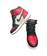 Nike Air Jordan 1 High OG GS Bred Toe 575441-610 Sneakers Shoes Size 6Y - $67.68 CAD