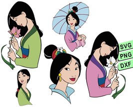Mulan Svg Png, Disney Princess Mulan Bundle Svg Png For Birthday - $2.29