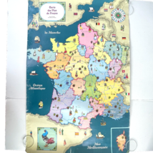 The Wines of France Vintage Poster 24&quot; x 36&quot; French Regions Map Carte de... - £76.31 GBP