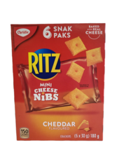 4 X Christie Ritz Mini Cheese Nips/Nibs Crackers 6 Small Packs in Each 180g Box - £27.27 GBP