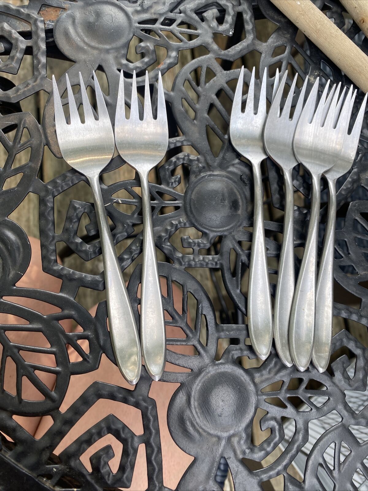 2! Towle MARK VII Salad Forks Supreme Cutlery Stainless Japan 3 Ava - $13.84