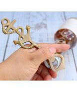 Set Of 2 Vintage Brass Metal Nautical Roped Ship Anchor Beer Bottle Hand... - €21,30 EUR