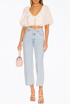 For Love &amp; Lemons cassie eyelet crop top in White - £65.12 GBP+