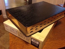 New! 1984 Scofield Study Bible Iii ~ Niv Black Genuine Leather Indexed - £62.94 GBP