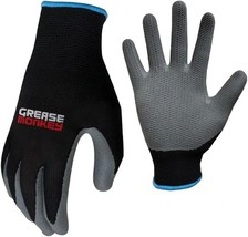 Grease Monkey 25546-26 Dipped Yard Work Gloves M Latex Honeycomb Black/Gray - £6.17 GBP