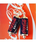Unique COKE ZERO EARRINGS handcrafted drink SODA retro COCA COLA miniatu... - €7,59 EUR